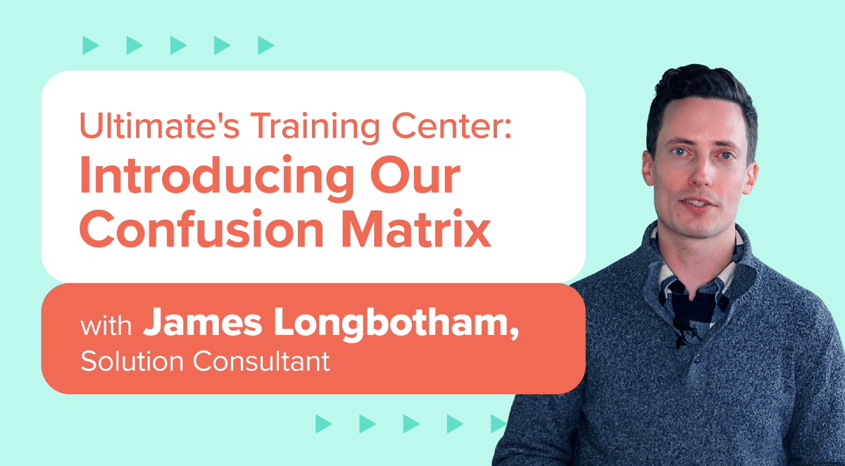 James Longbotham, Solution Consultant at Ultimate, on a turquoise background.